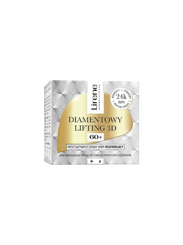 Lirene Diamentowy Lifitng 3D Przeciwzmarszczkowy krem regenerujący 60+ 50 ml