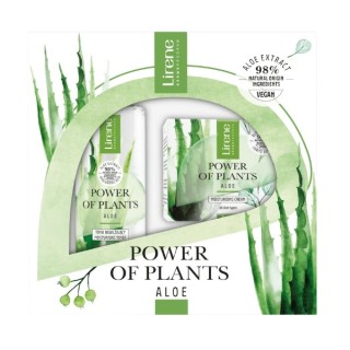 Lirene Power Of Plants Zestaw prezentowy Aloes Krem do twarzy 50 ml + Tonik do twarzy 200 ml