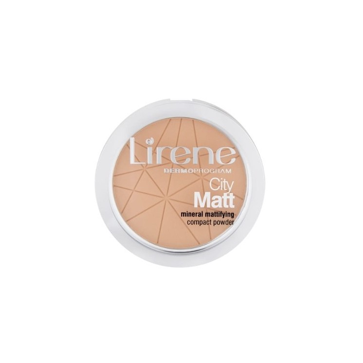 Lirene City Matt Mineral Mattifying Compact Powder mineralny puder matujący 02 Naturalny 9 g