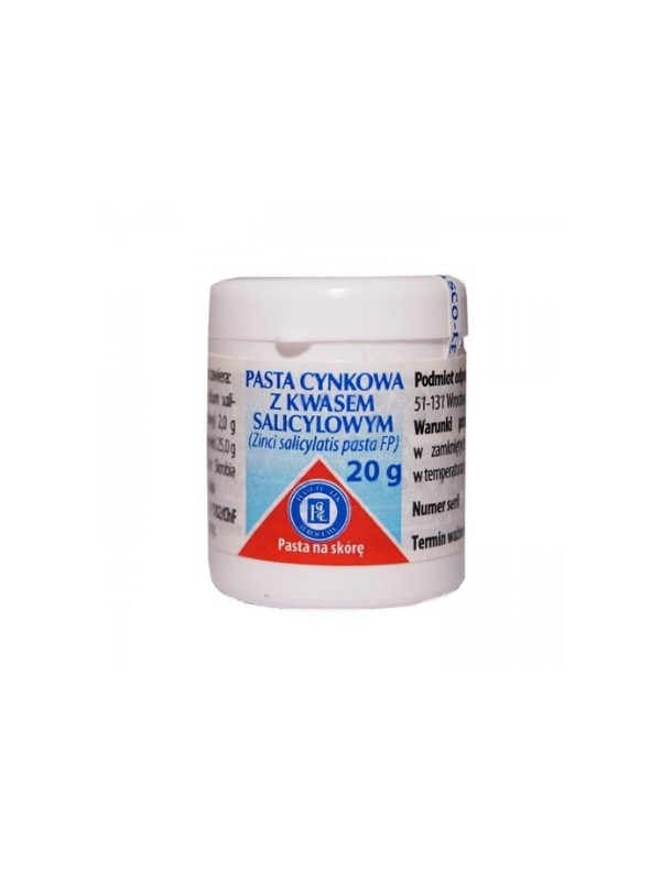 Pasta cynkowa z kwasem salicylowym 20 g