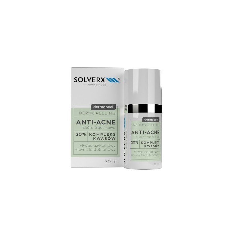 Solverx Dermopeel Peeling do twarzy 20% Kwas azelainowy 30 ml