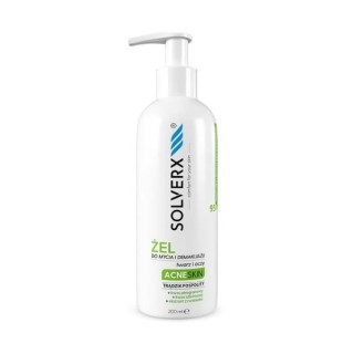 Solverx Acne Skin Facial Cleansing Gel and Make-Up Remover 200 ml