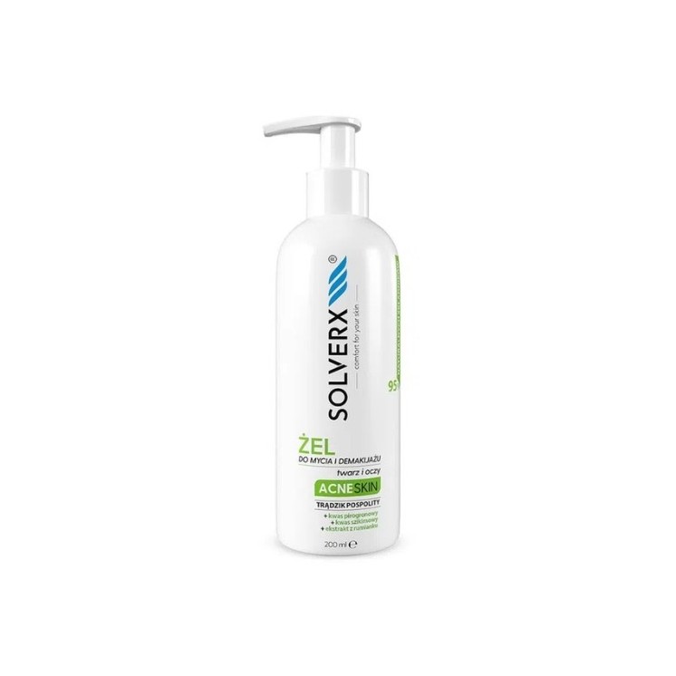 Solverx Acne Skin Facial Cleansing Gel and Make-Up Remover 200 ml