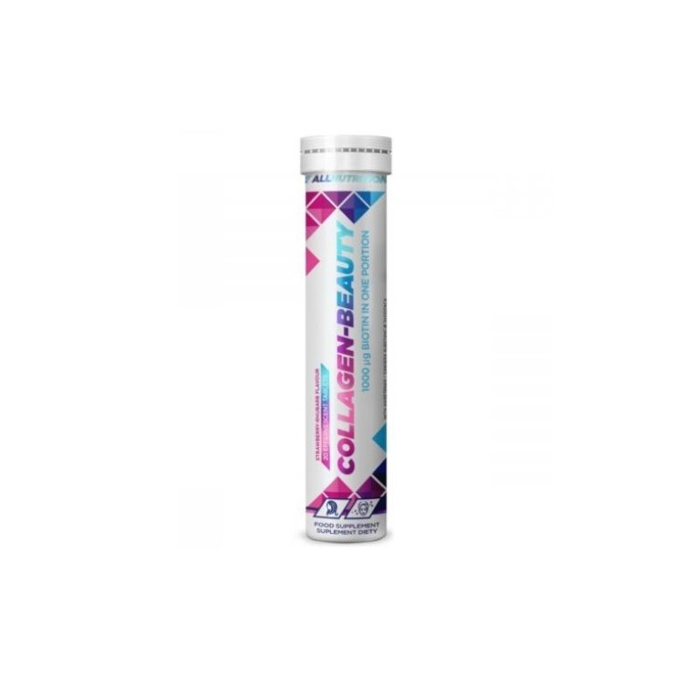AllNutrition Collagen Beauty Strawberry & Rhubarb 20 effervescent tablets