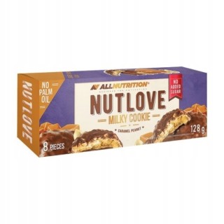 AllNutrition NutLove Milky Cookie Ciasteczka z karmelem i orzeszkami ziemnymi 128 g