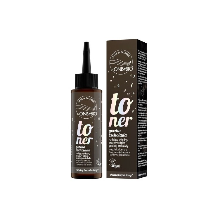 OnlyBio Hair in Balance Toner do włosów Gorzka Czekolada 100 ml 