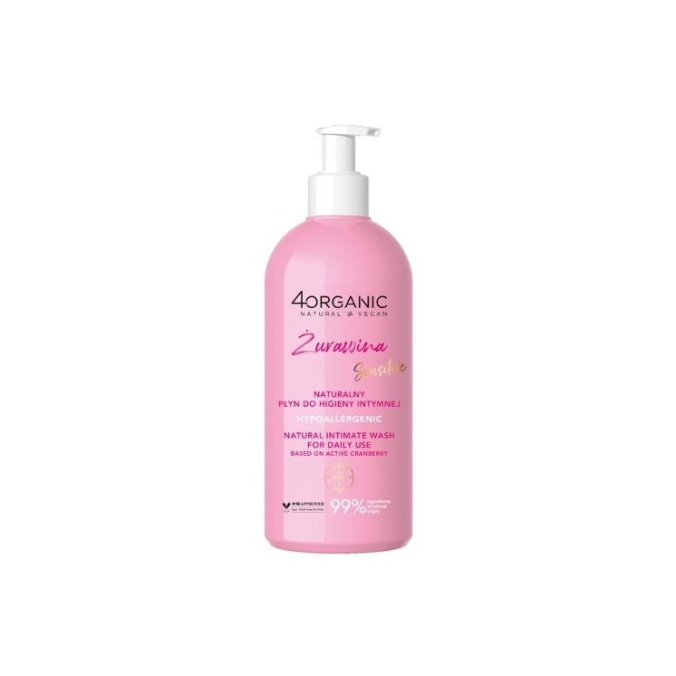 4organic Naturalny płyn do higieny intymnej Żurawina 350 ml
