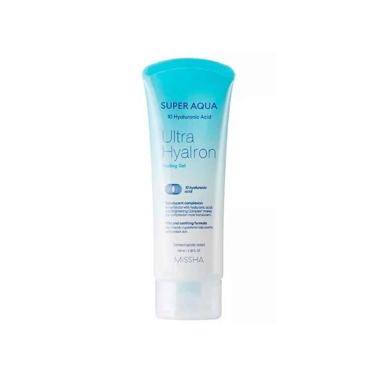 Missha Super Aqua Ultra Hyalron Peeling Gel delikatny Żel peelingujący do twarzy z kwasem hialuronowym 100 ml