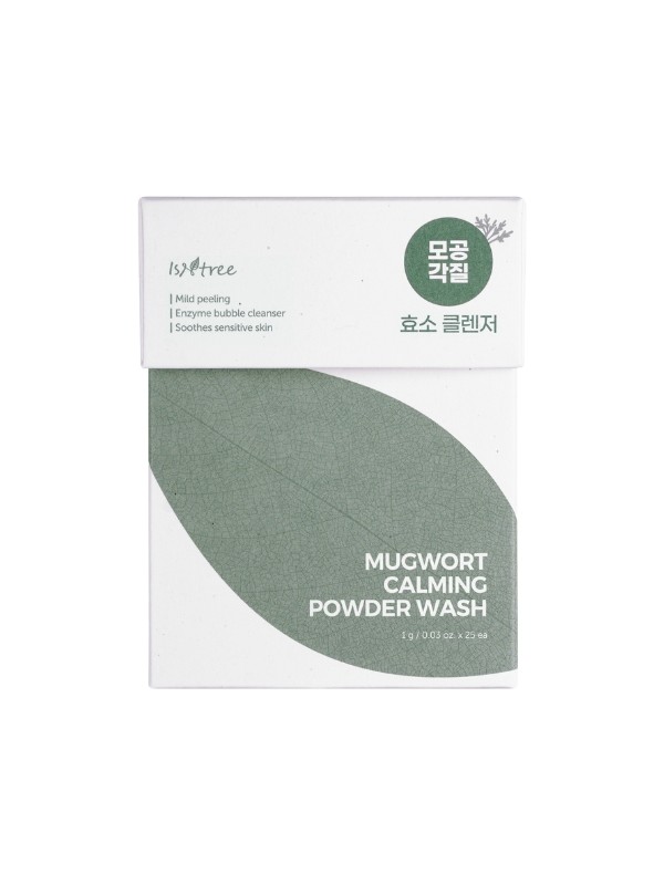 Isntree Mugwort Calming Powder Wash Zestaw saszetek z pudrem do mycia twarzy z Papainą 1g x 25 sztuk