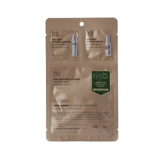 VT Cosmetics Vita Light All in One 3Step Brightening Face Sheet Mask 5 g + 1.5g + 25g