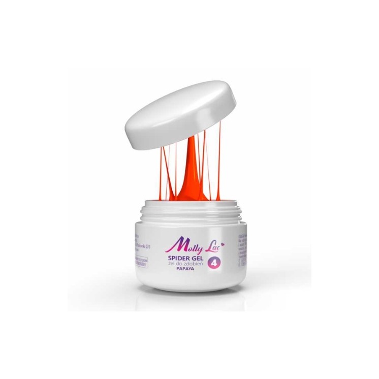 MollyLac Spider Gel Gel for decoration /4/ Papaya 3 ml