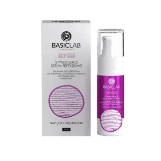 BasicLab Esteticus stymulujące Serum peptydowe do twarzy na noc 25% kompleksu peptydów BasicLab Esteticus stymulujące Serum peptydowe do twarzy na noc 25% kompleksu peptydów