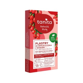 Tanita Natural&Fruity Plastry do depilacji ciała z woskiem Goji 12 sztuk