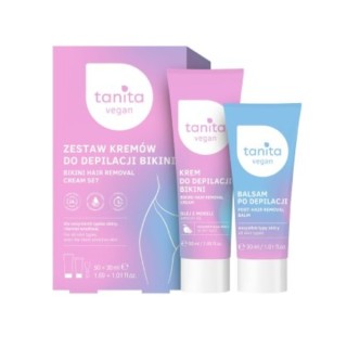 Tanita Vegan Zestaw Krem do depilacji bikini 50 ml + Balsam po depilacji 30 ml