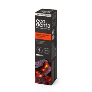 Ecodenta Black Volcanic wybielająca Pasta do zębów z minerałami wulkanicznymi 100 ml