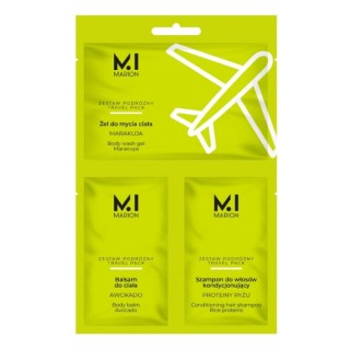 Marion Travel Pack Travel Set: Body Wash + Body Lotion + Hair Shampoo (30-06-2026)