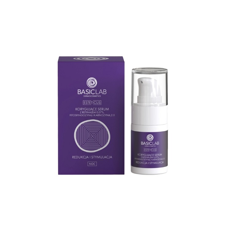 BasicLab Esteticus Correcting Serum with Retinal 0.0 7% , Phytophsingosine and Carnosine 2.0 15 ml