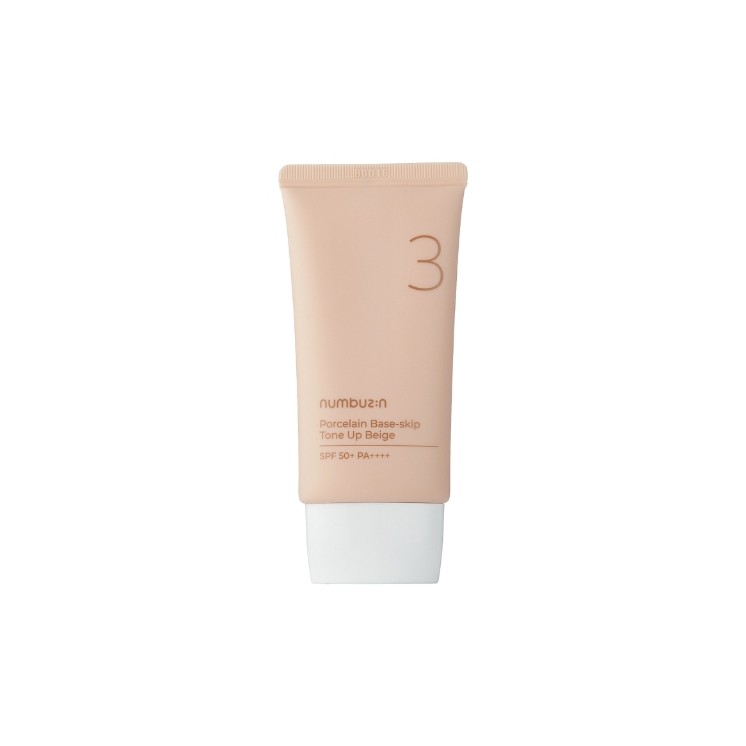 Numbuzin No.3 Porcelain Base-skip Tone Up Beige - Tonujący Krem 3w1 50 ml