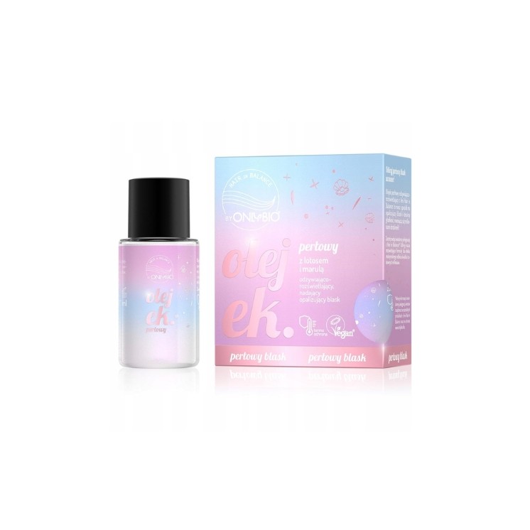 OnlyBio Hair in Balance perłowy Olejek do włosów z efektem opalizującego rozświetlenia 20 ml