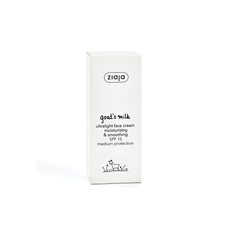 Ziaja Kozie Mleko ultralekki Krem anti-age nawilżająco-energetyzujący z filtrami UVA i UVB SPF15 ochrona średnia 50 ml