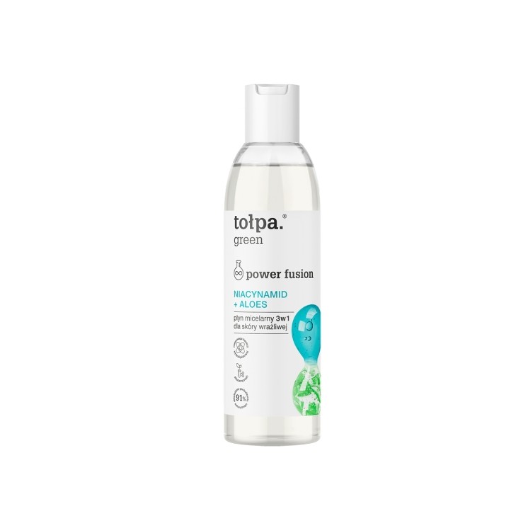 Tołpa Green Power Fusion 3w1 Płyn micelarny do skóry wrażliwej Niacynamid + Aloes 200 ml