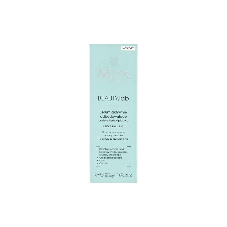 Miya Cosmetics BEAUTY .lab Serum actively rebuilding the hydrolipid barrier Light emulsion 30 ml