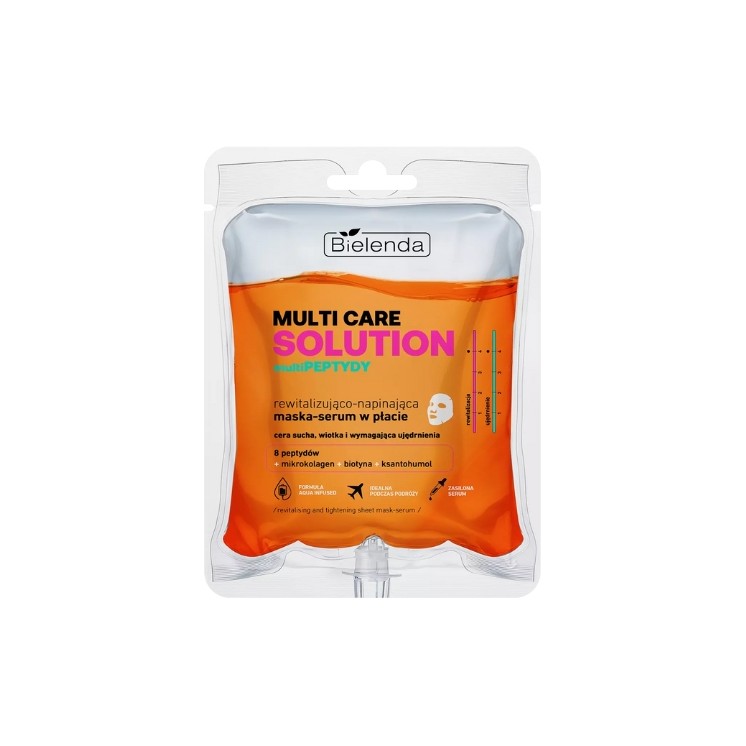 Bielenda Multi Care Solution MultiPEPTYDY rewitalizująco-napinająca Maska - serum w płacie 1 sztuka