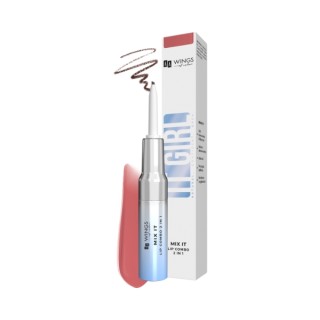 AA Wings of Color It Girl Mix It 2w1 płynny Błyszczyk + Konturówka do ust /Dirty Rose/ 7,5 g + 0,2 g AA Wings of Color It Girl Mix It 2w1 płynny Błyszczyk + Konturówka do ust /Dirty Rose/ 7,5 g + 0,2 g