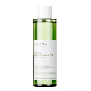 Mary&May Vegan CICA Tea Tree AHA PHA Vegan Toner Acid Toner 200 ml Mary&May Vegan CICA Tea Tree AHA PHA Vegan Toner Acid Toner 200 ml