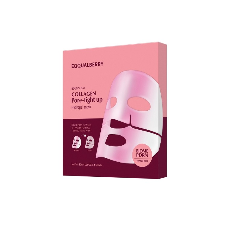 Eqqualberry Collagen Pore Tight Up Hydrogel Mask set of collagen pore-tightening face masks 4x30 g Eqqualberry Collagen Pore Tight Up Hydrogel Mask set of collagen pore-tightening face masks 4x30 g