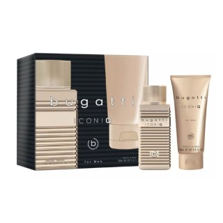 Bugatti Zestaw prezentowy: Woda toaletowa dla mężczyzn 100 ml + Żel pod prysznic 200 ml Iconiq 