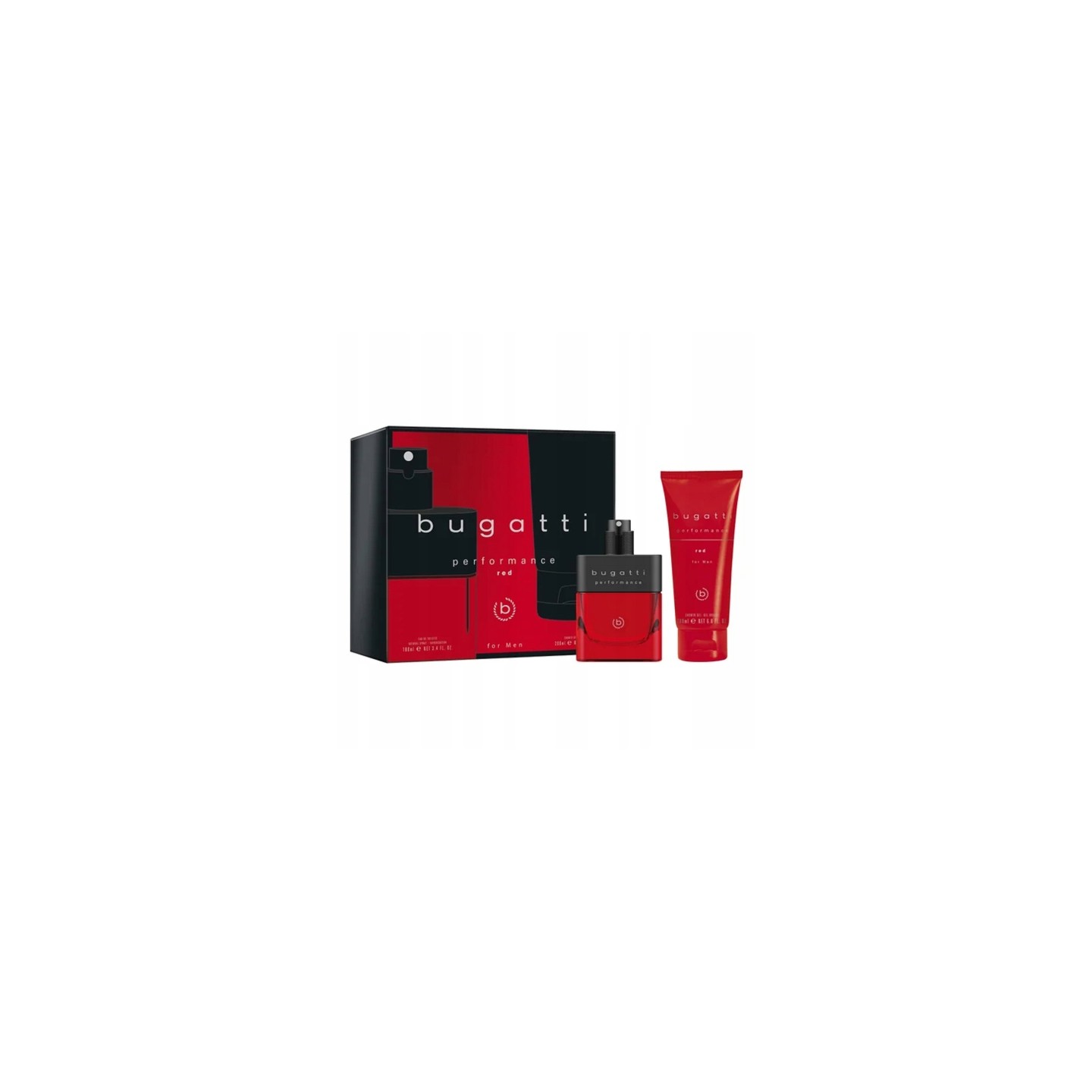 Bugatti Gift Set: Men's Eau de Toilette 100 ml + Performance Red Shower Gel 200 ml Bugatti Gift Set: Men's Eau de Toilette 100 ml + Performance Red Shower Gel 200 ml