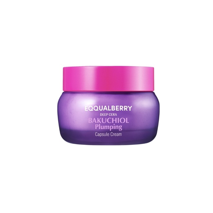 Eqqualberry Bakuchiol Plumping Capsule Cream ujędrniająco-nawilżający Krem do twarzy z bakuchiolem 50 ml Eqqualberry Bakuchiol Plumping Capsule Cream ujędrniająco-nawilżający Krem do twarzy z bakuchiolem 50 ml