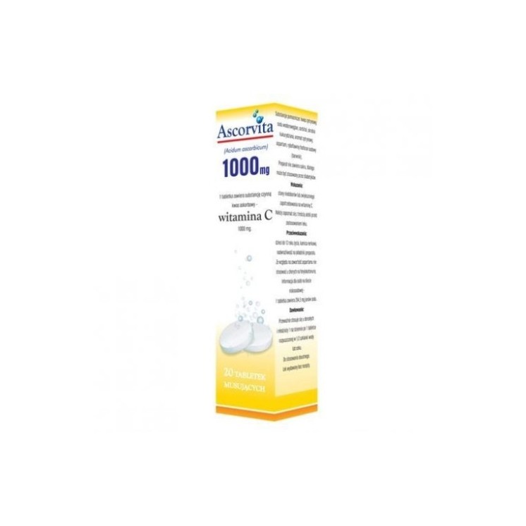 Ascorvita 1000mg 20 effervescent tablets