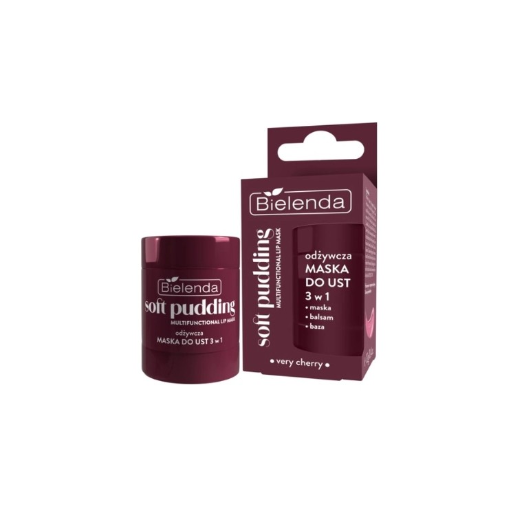 Bielenda Soft Pudding odżywcza Maska do ust 3w1 Very Cherry 12 g
