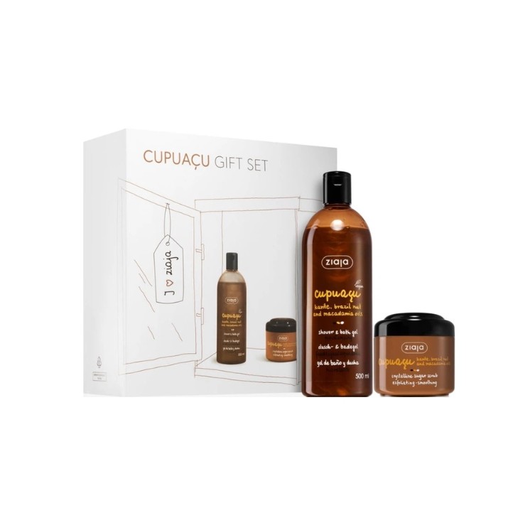 Ziaja Cupuacu Zestaw prezentowy: Żel po prysznic 500ml + Peeling do ciała 200ml