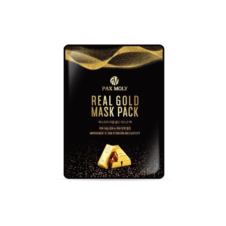 Pax Moly Real Gold nawilżająco-ujędrniająca Maska w płachcie z mleczkiem pszczelim 25 ml