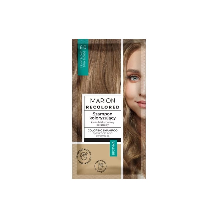 Marion Color Shampoo with Biotin 4-8 washes /6.0/ Dark Blond 40 ml