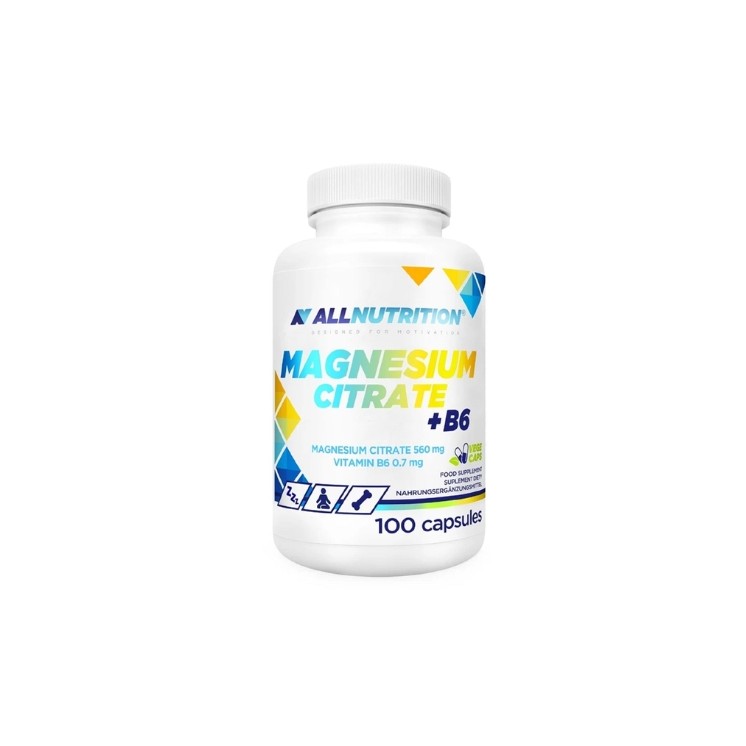 AllNutrition Magnesium Citrate + B6 100 kapsułek