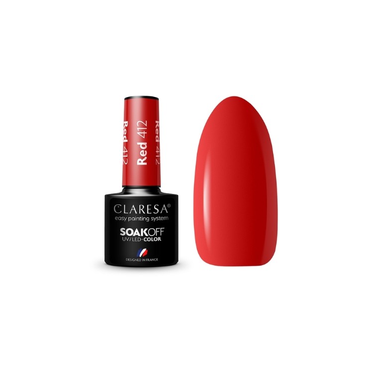 Claresa Red Hybrid Nail Polish /412/ 5 g