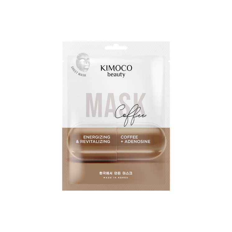 Kimoco Beauty Coffee Energizing Sheet Mask with Coffee Bean Extract 23 ml