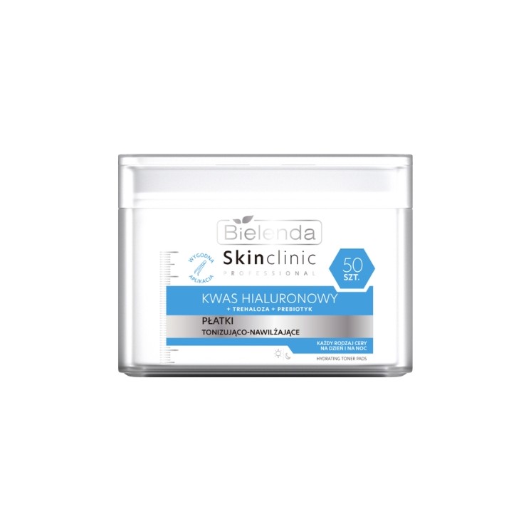 Bielenda Skin Clinic Professional Hyaluronic Acid Toning and Moisturizing Face Pads 50 pcs.