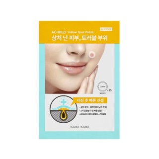 Holika Holika AC Mild Yellow Spot Patch miejscowe Plastry na wypryski absorbujące płyn i ropę z rany 15 sztuk