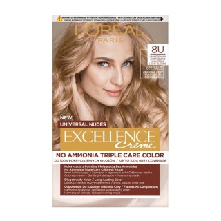 L'oreal Excellence Nudes Farba do włosów /8U/ Jasny Blond
