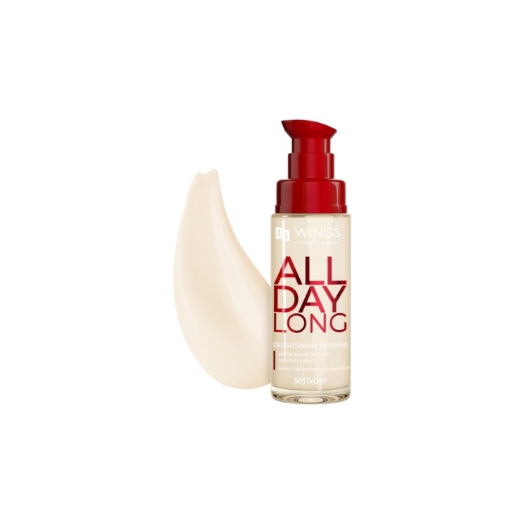 AA Wings of Color All Day Long długotrwały Podkład do twarzy /501/ Ivory 30 ml