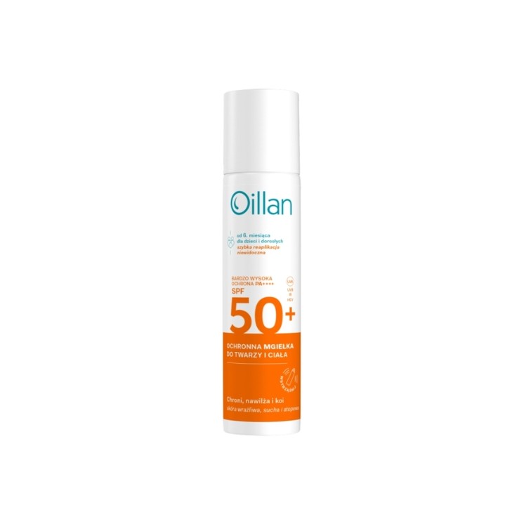 Oillan Protective Sunscreen Mist for Face and Body with SPF50 + for Sensitive Skin 75 ml