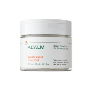P. Calm Barrier Cycle Toner Pad Soothing Facial Toner Pads 60 Pieces