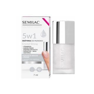 Semilac Nail Power Therapy 5in1 Conditioner for brittle and thin nails Crystal Strong 7 ml