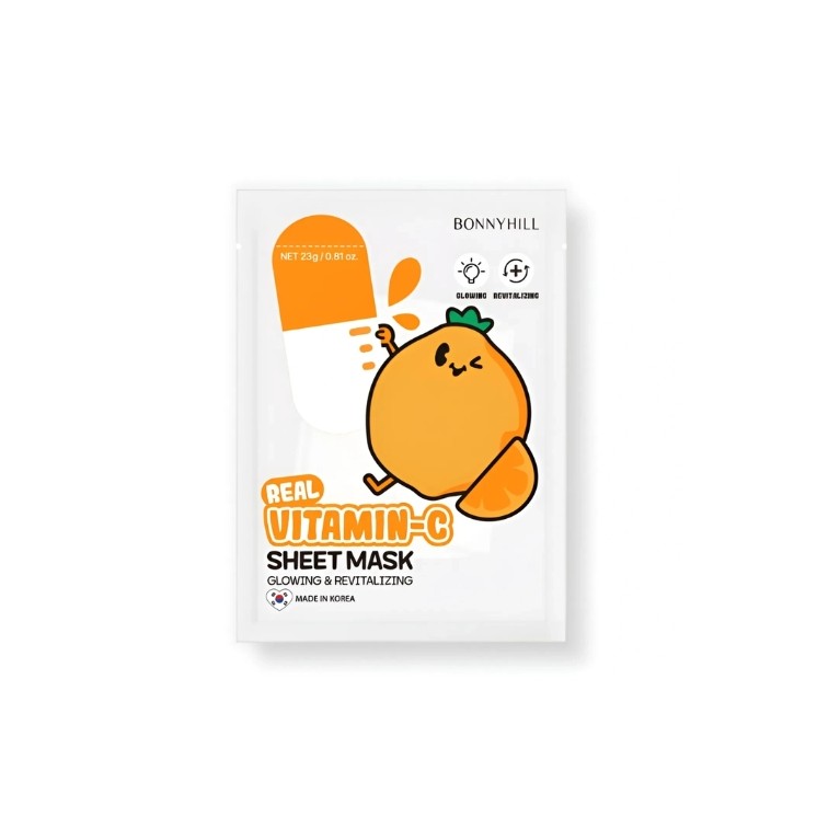 BonnyHill Real Vitamin C rozświetlająca Maseczka do twarzy w płachcie 1 sztuka
