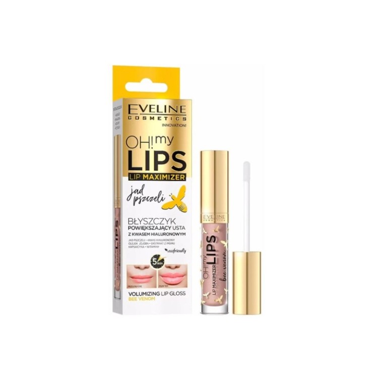 Eveline OH! MY LIPS Plumping Lip Gloss with Hyaluronic Acid Bee Venom 4.5 5 ml